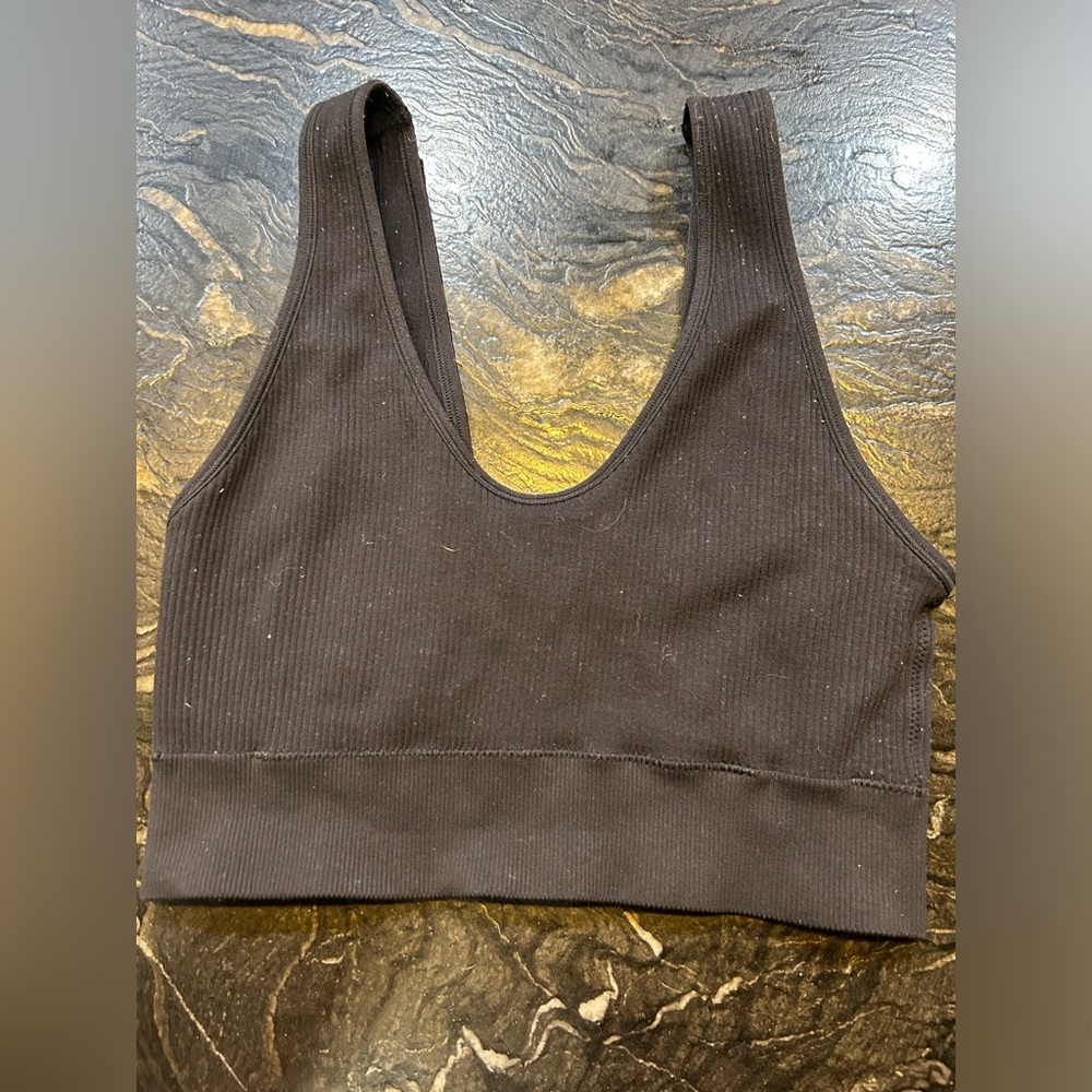 Aerie ribbed sports bra, size small